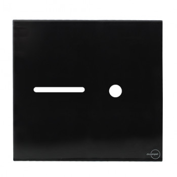 Placa p/ 1 Interruptor + Furo 4x4 - Novara Glass Preto Brilhante Placa p/ 1 Interruptor + Furo 4x4 - Novara Glass Preto Brilhante